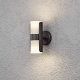 Modena GU10 Dubbel Svart/Opal Vägglampa Ute