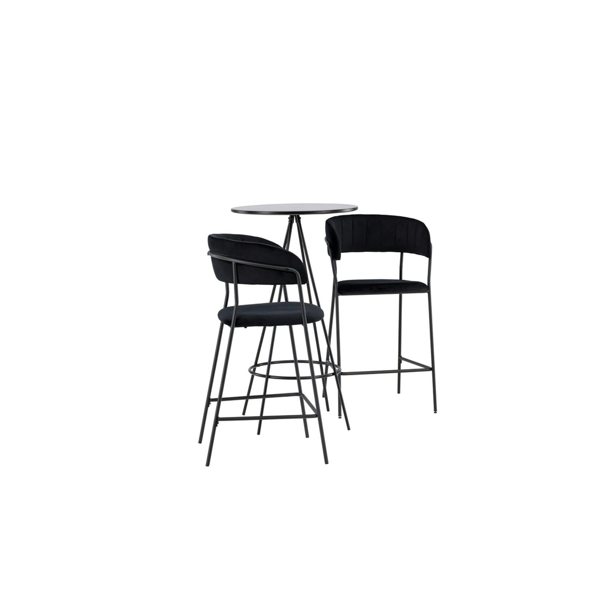 Bistro, Lui Rund matgrupp Svart, Svart, ⌀60