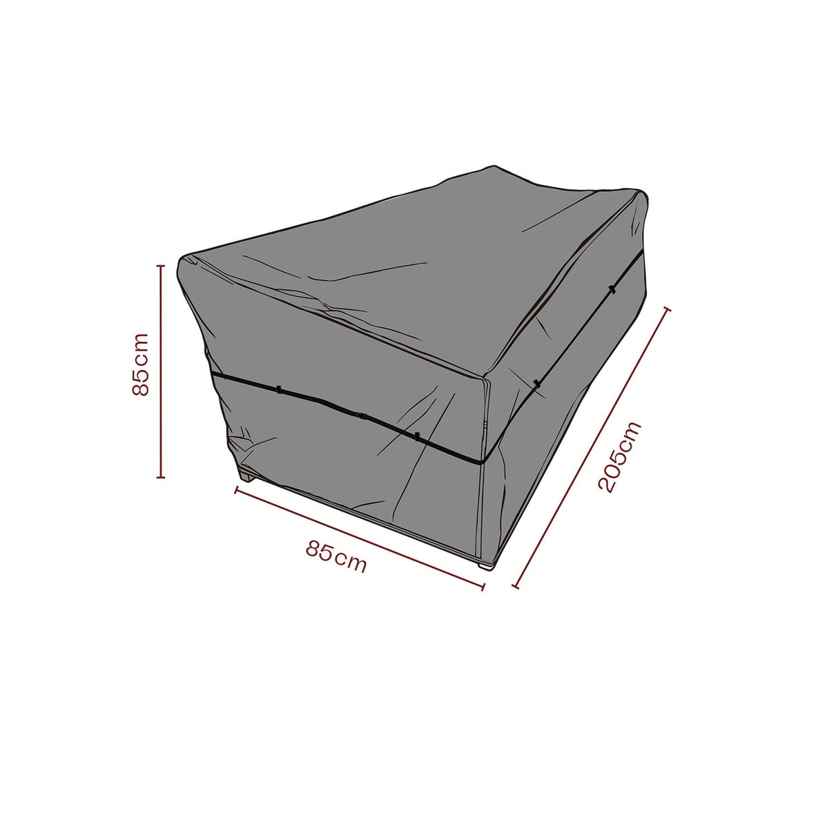 Möbelskydd till Soffa Svart 205x85x85 cm Andas