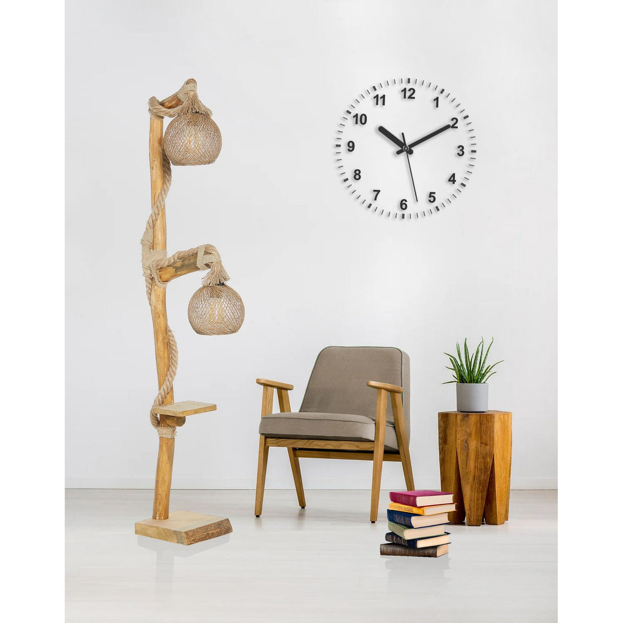 Tallinn (16 x 16 cm) Natur Golvlampa