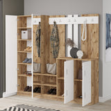 Zelino (187,2 x 180 x 37,5 cm) Hallstativ Atlantisk furu Vit