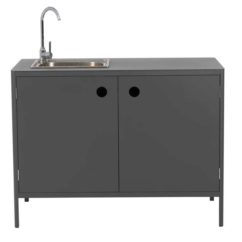 Kelia Utekök Med diskbänk & kran Antracit