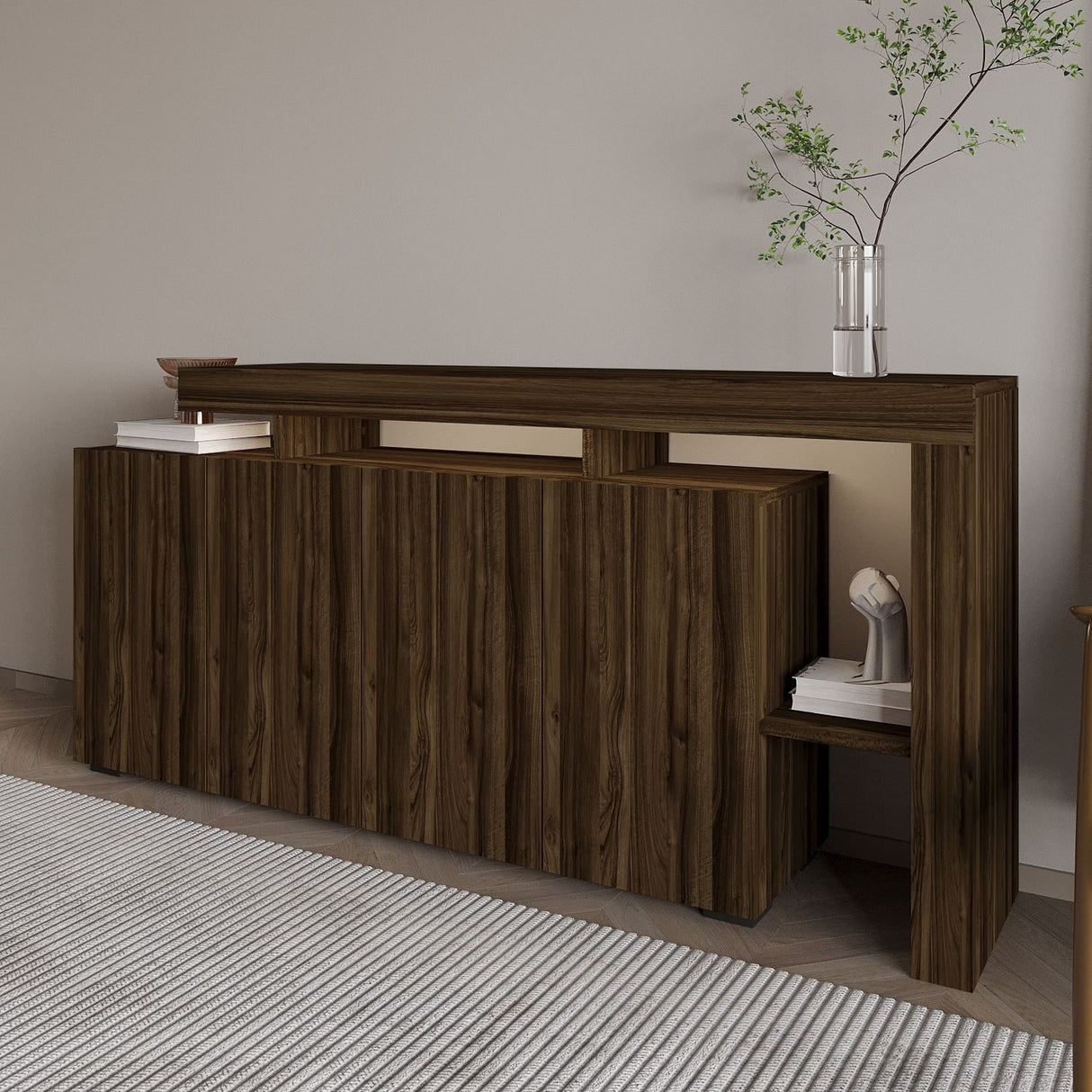 Cork (170 x 80 x 35 cm) Konsolbord Valnöt