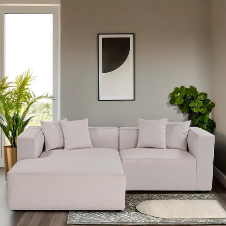 Chiang Mai XL hörn (230 x 69 x 180 cm) Hörnsoffa Ecru, Höger