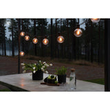 E27 10 Amber LED, Utbytbar Dimmer Klot Ljusslinga Ute