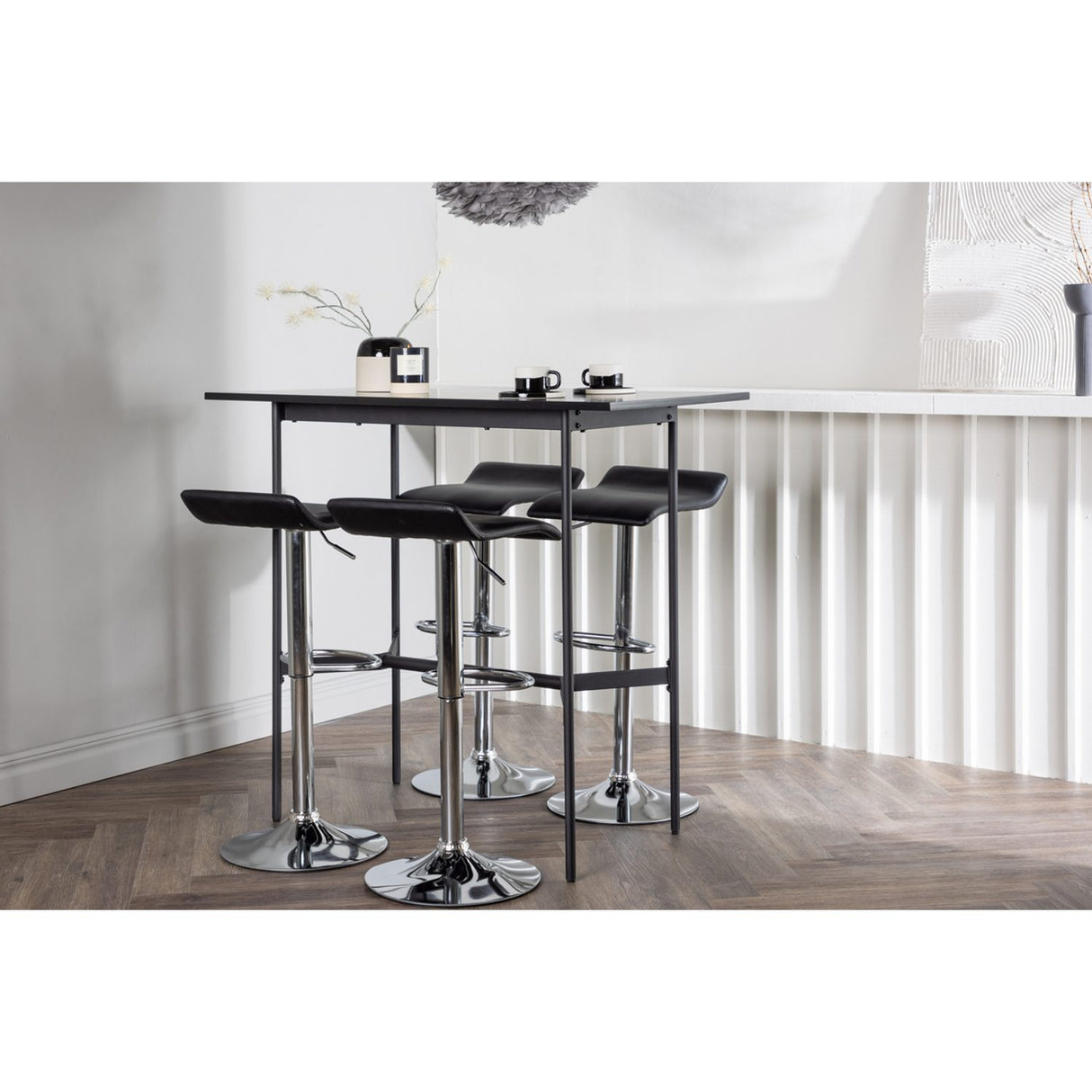 Rax, Jonna Rektangulär matgrupp Svart,Silver, Svart, 120 x 60