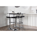 Rax, Jonna Rektangulär matgrupp Svart,Silver, Svart, 120 x 60
