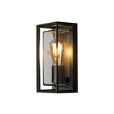 Brindisi E27 Svart/Klarglas Vägglampa Ute