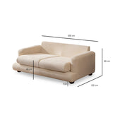 Muscat (200 x 105 x 90 cm) Beige 2-sitssoffa