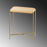Chisinau III (40 x 56 x 26 cm) Soffbord Guld Natur