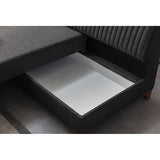 Harare (125 x 190 cm) Bäddsoffa, hörn Antracit, Höger