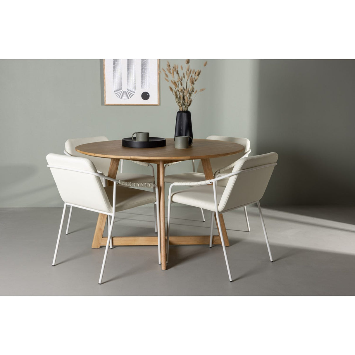 Yakidon, Tvist Rund matgrupp Beige, Brun, ⌀120