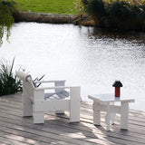 Crate L75,5 × B75,5 × H40 cm Soffbord White – massiv furu med vattenbaserad lack