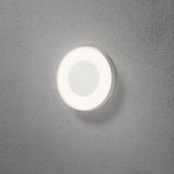 Carrara Rund HP-LED 25W Vit Vägglampa Ute