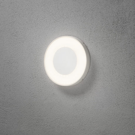 Carrara Rund HP-LED 25W Vit Vägglampa Ute