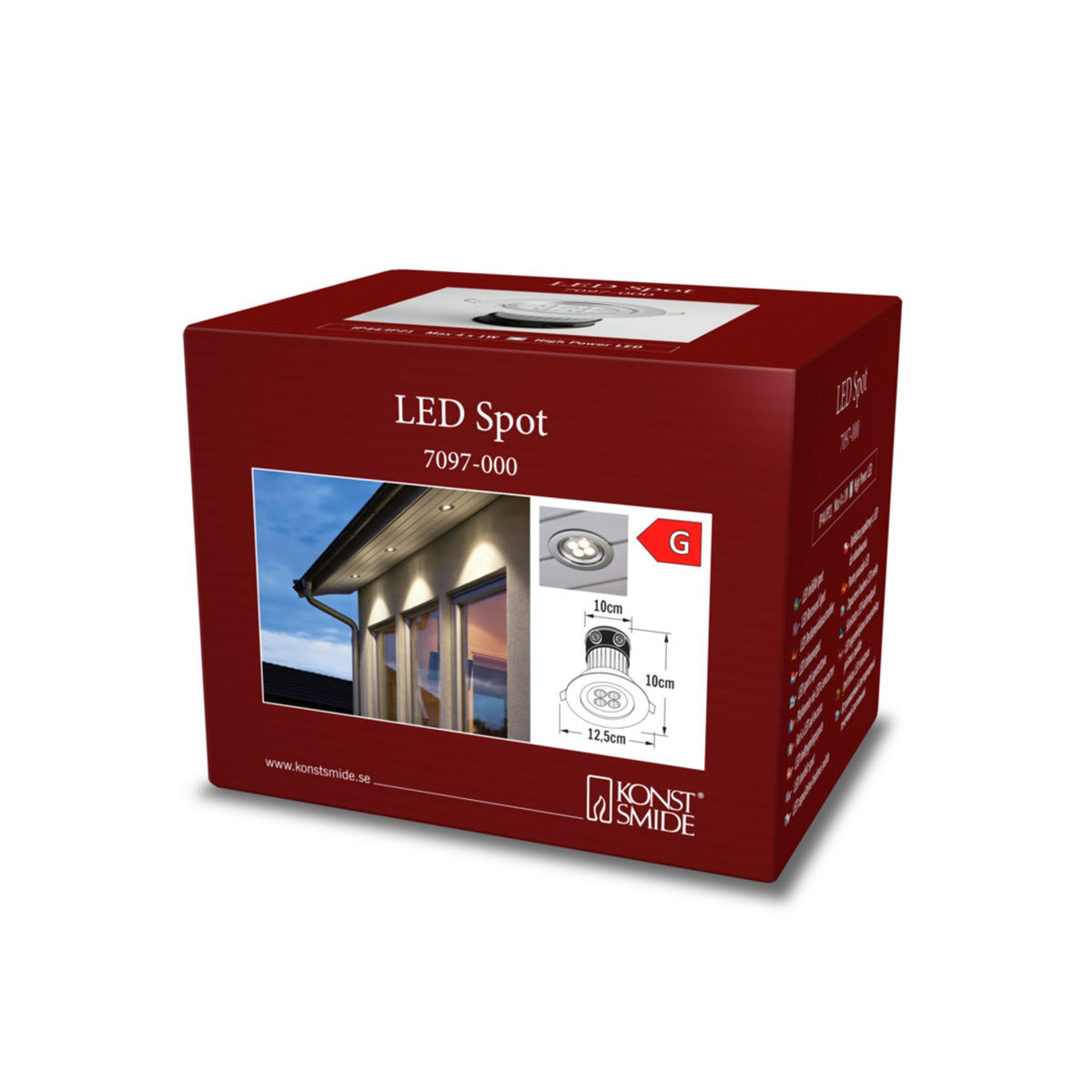 Infälld HP-LED Silver Taklampa Ute