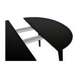 Sagene Matbord Svartlackad Ekfaner, 130 cm