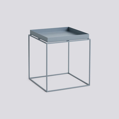 Tray Table L40 × B40 × H44 cm Brickbord Pigeon blue, Pigeon blue – pulverlackerat stål