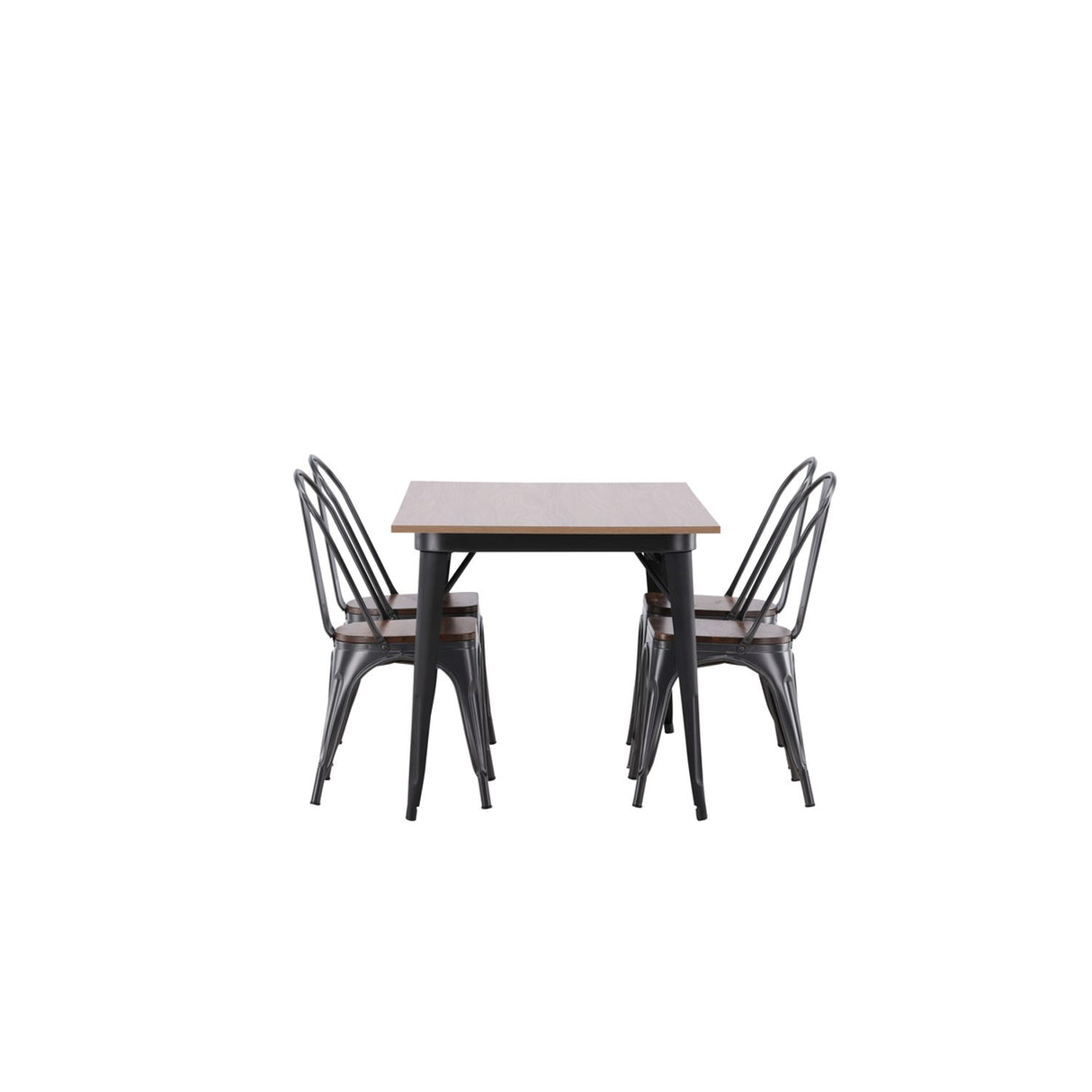 Tempe, Tempe Rektangulär matgrupp Valnöt, mörkgrå, Valnöt, 140 x 80