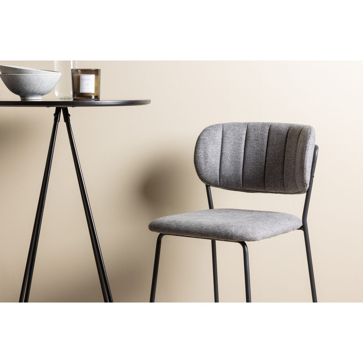 Bistro, Bell Rund matgrupp Svart,Grå, Svart, ⌀60