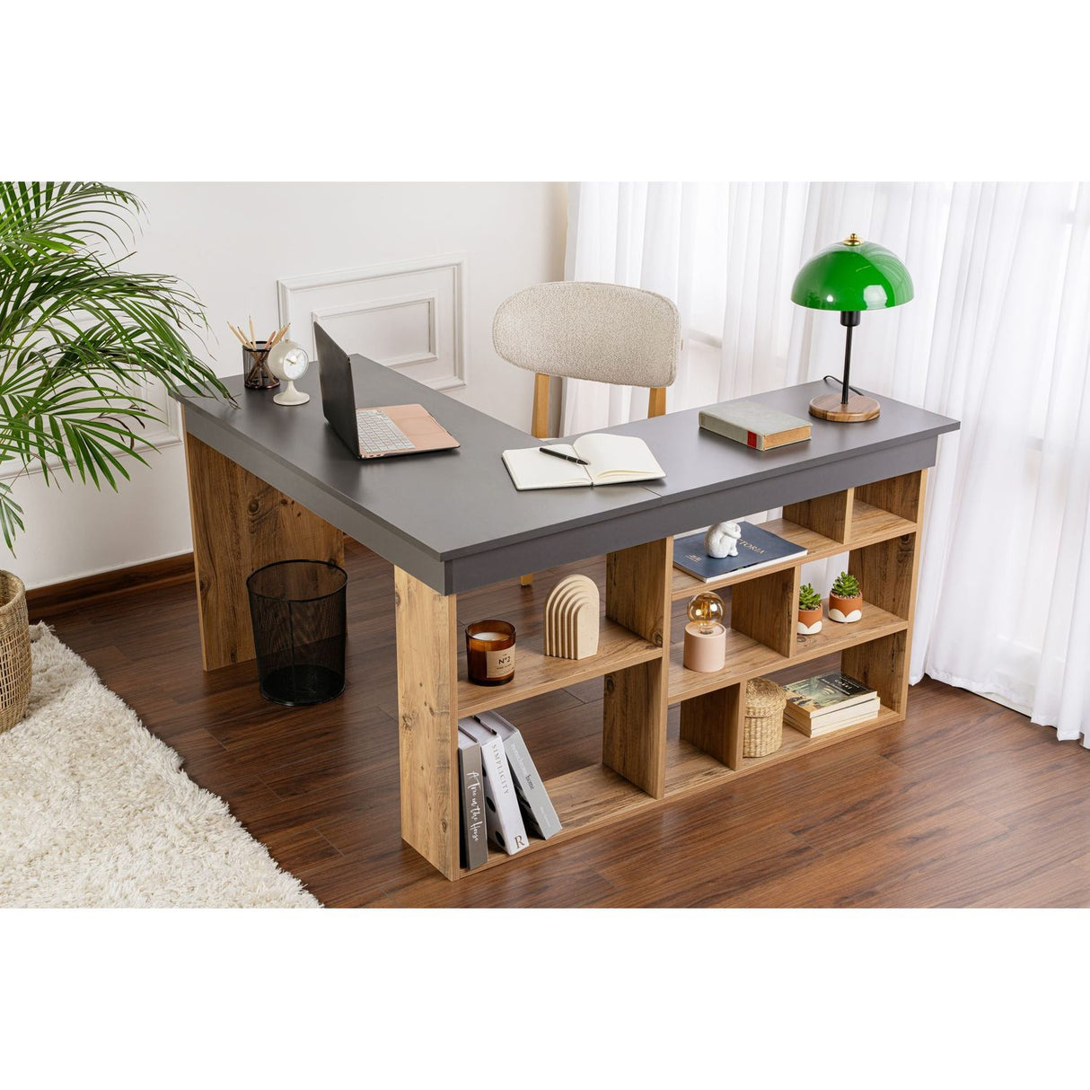 Ostia Skrivbord Antracit Atlantisk tall