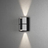 Vidar 2x5W LED Svart/Silver Vägglampa Ute