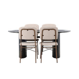 Isolde, Seda Oval matgrupp Beige,Brun, Svart, 180 x 90