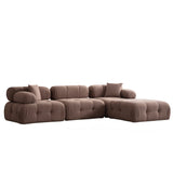 Tallinn 3-sits med puff (300-200 x 100 x 80 cm) Hörnsoffa Cappuccino