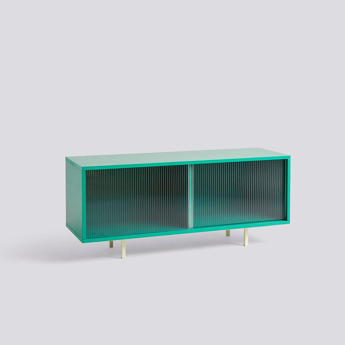 Colour Cabinet med glasdörrar 120 × 39 × 51 cm Skåp Dark Mint