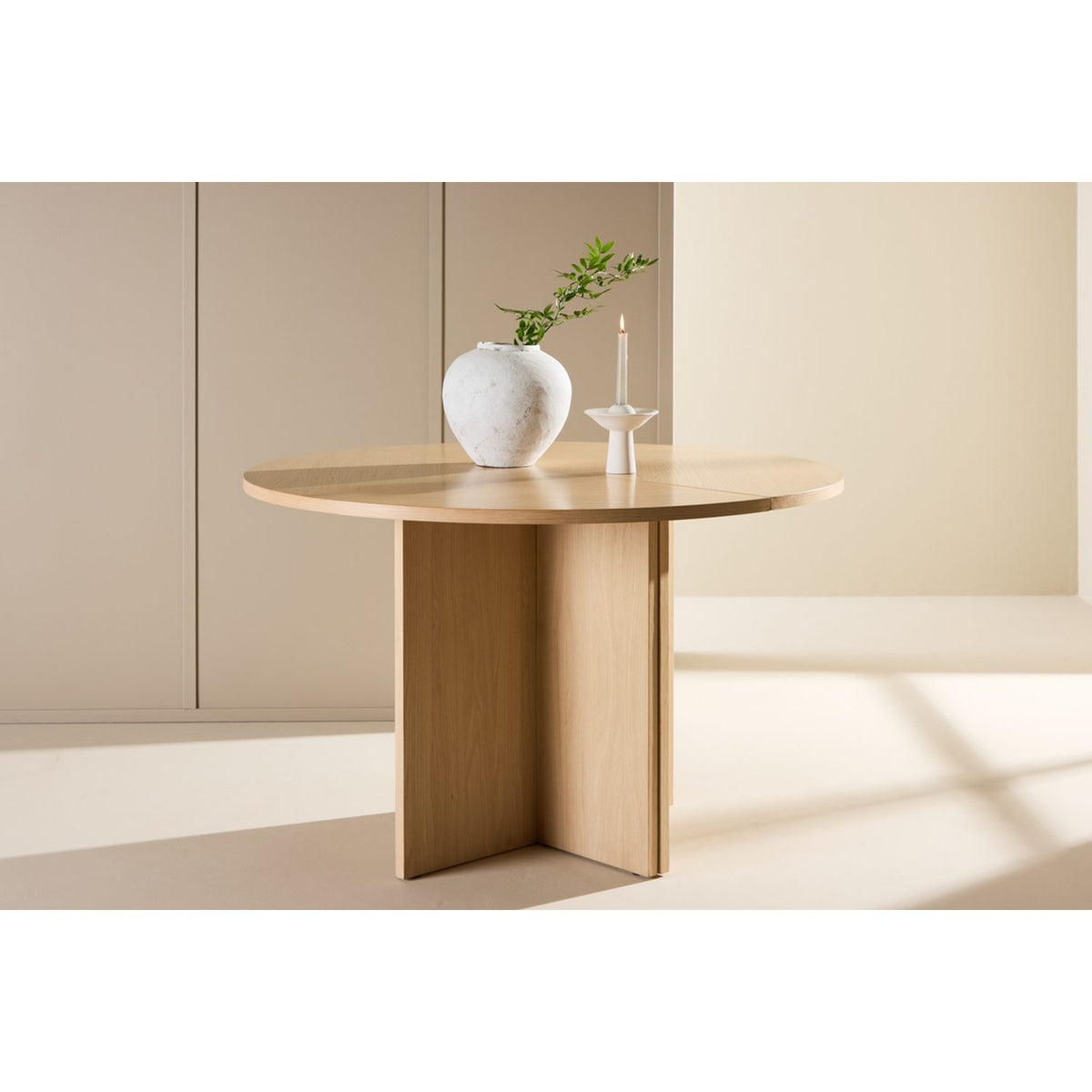 Strada Rektangulärt matbord Vitlasyr, MDF, ⌀120
