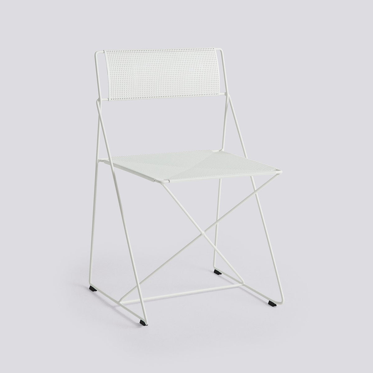 X-Line Stol Chalk white – pulverlackerat stål, Chalk white – pulverlackerat stål