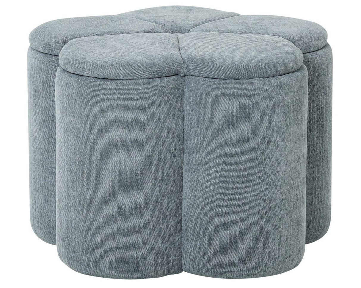 Bellis Sittpuff med Förvaring Ø60 cm Blå