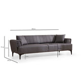 Jakarta (230 x 95 x 77 cm) 3-sits bäddsoffa Mörkgrå