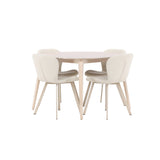 Flora, Lilja Runt matgrupp Beige, Vitlasyr, ⌀120