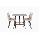 Kaseidon, Polar Rektangulär matgrupp Beige,Svart, Mörkbrun, 120 x 80