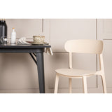 Tempe, Åstol Rektangulär matgrupp Beige, Svart, 80 x 80