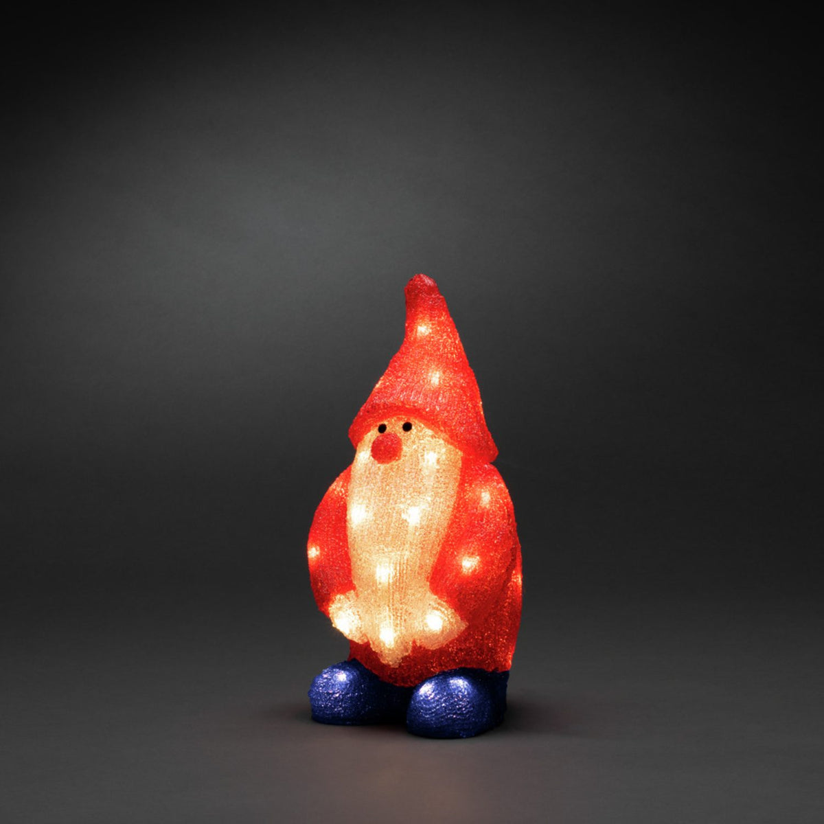 Tomte akryl 36cm 32 Led Ljusdekoration Ute