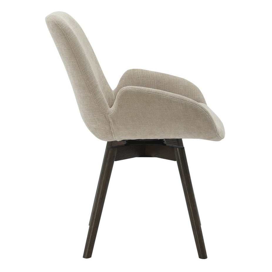 Camden Matstol med Snurr beige/brun ek