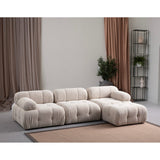 Colombo 3 (290-160 x 95 x 75 cm) Hörnsoffa Gräddvit