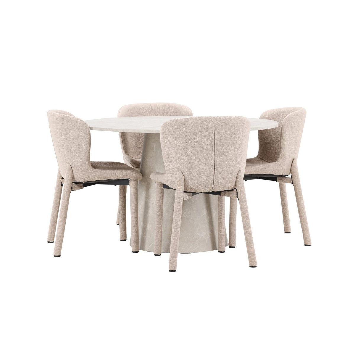 Lanzo, Astoria Runt matgrupp Beige, Beige, 4st