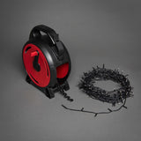 med Sladdvinda LED Svart Soft-cable Ljusslinga Ute 27.93m, Varmvit
