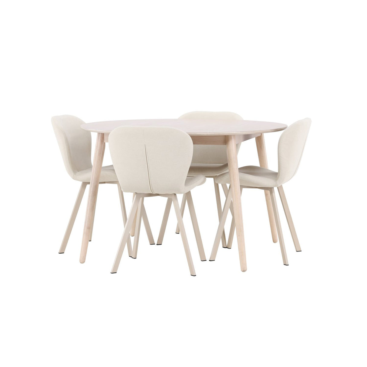 Flora, Lilja Runt matgrupp Beige, Vitlasyr, ⌀120