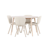 Flora, Lilja Runt matgrupp Beige, Vitlasyr, ⌀120