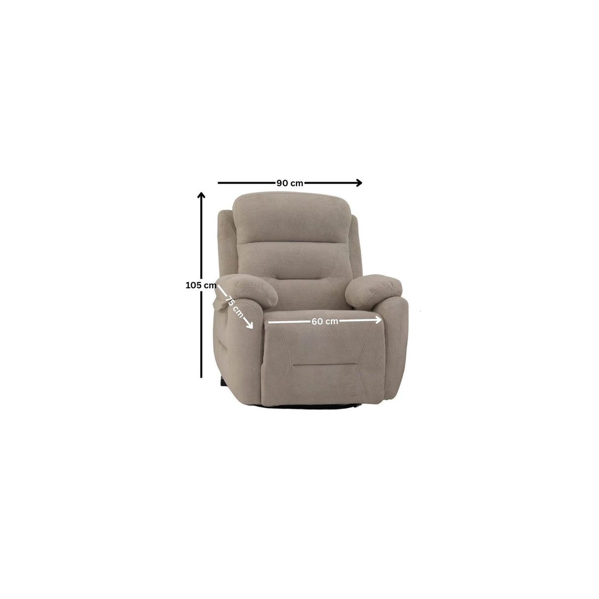 Angela Electric Reclinerfåtölj Kräm