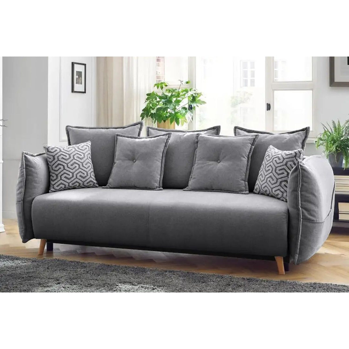 Eros 3-sits bäddsoffa Grå