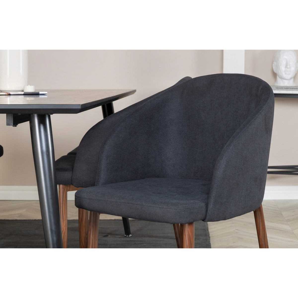Dipp, Arch Rektangulär matgrupp Svart,Natur, Svart, 180 x 90