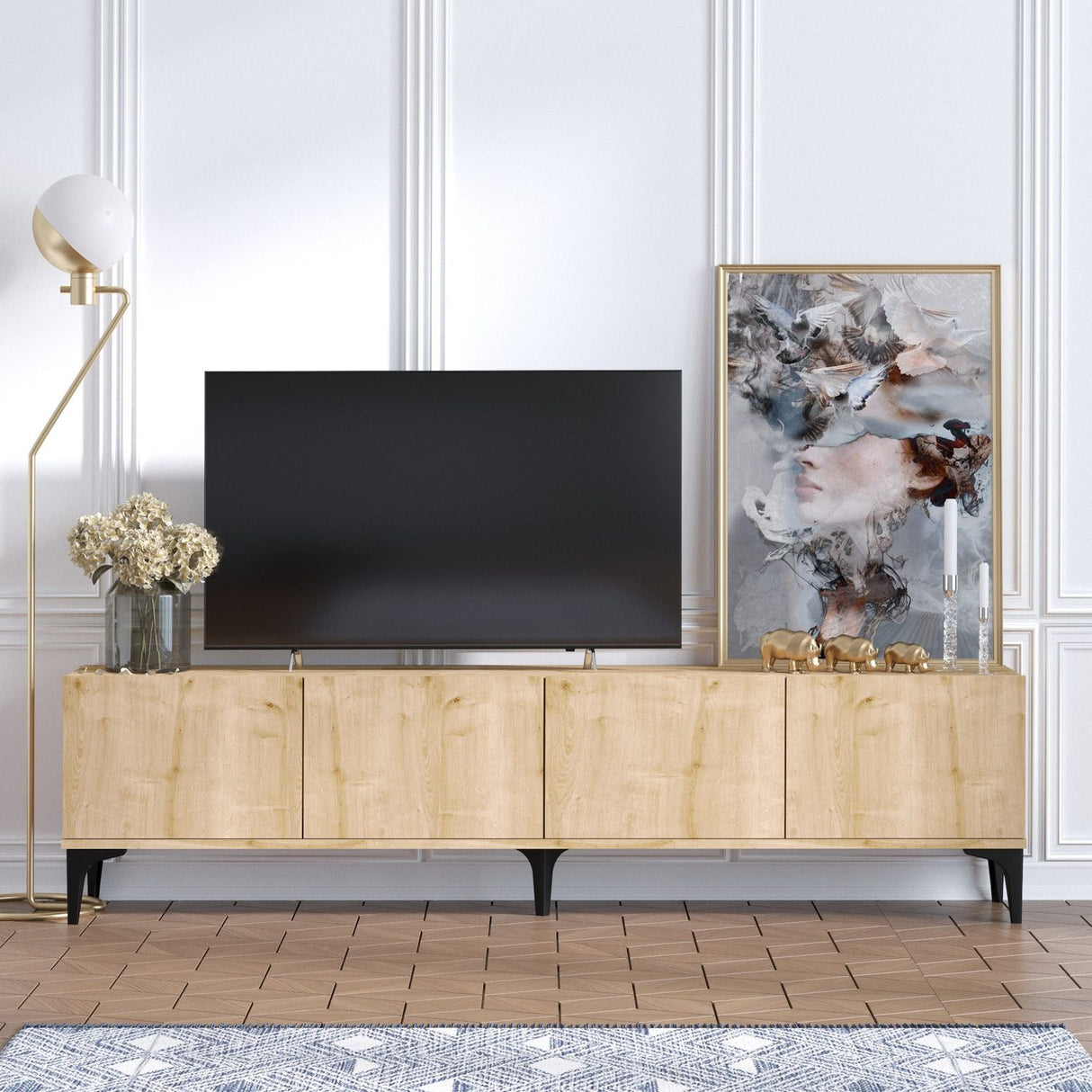 Nora (180 x 50 x 35 cm) Safirek TV-bänk