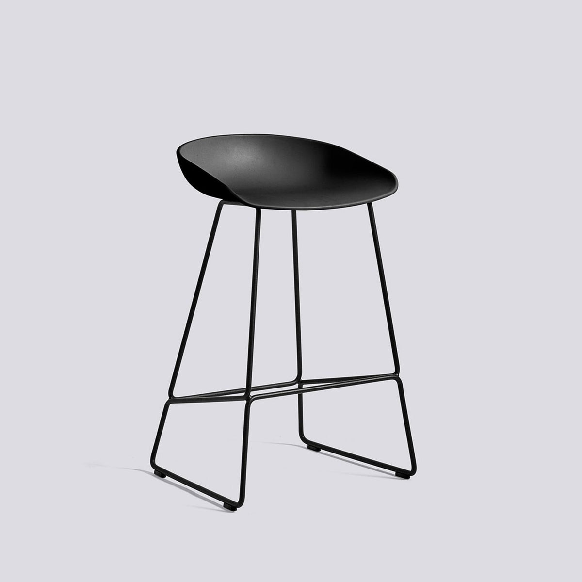 AAS 38 65 cm Barpall Black 2.0, Black – pulverlackerat stål