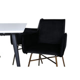 Jimmy, Petra Rektangulär matgrupp Svart,Koppar, Svart,Vitt, 150 x 90