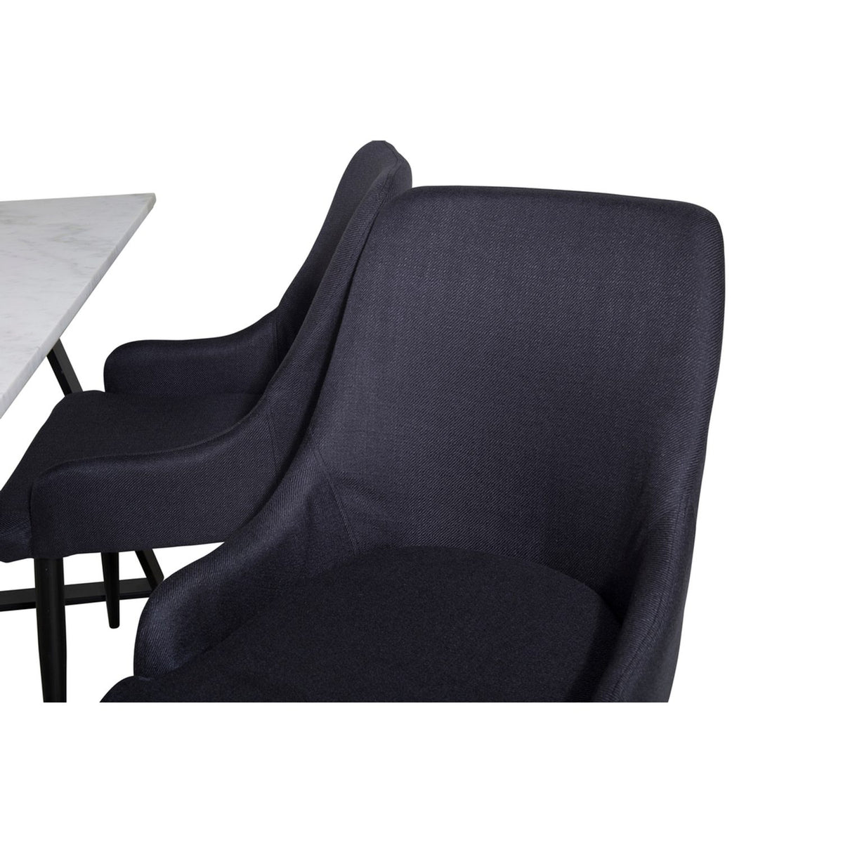 Estelle, Plaza Rektangulär matgrupp Svart, Svart, vit, 140 x 90